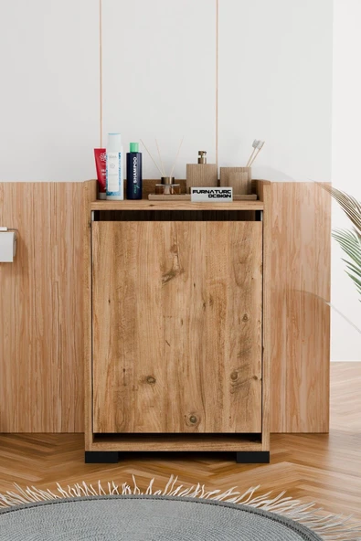 Solena Dekoratif Çamaşır Dolabı Düşer Kapak Çamaşırlık - 3