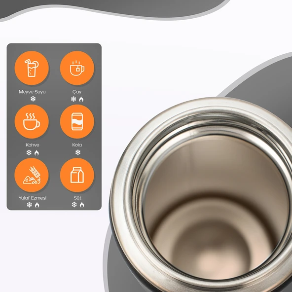 Santeco Ktwo Sporcu Termosu 500 Ml-Siyah - 12