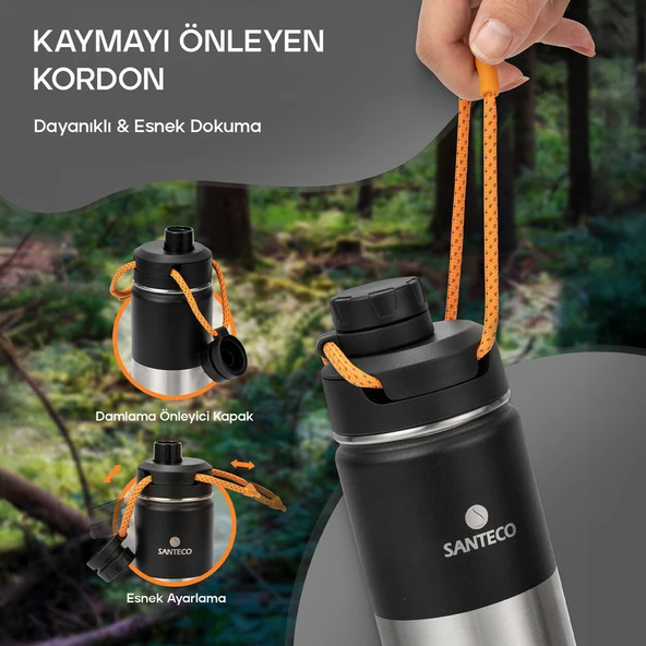 Santeco Ktwo Sporcu Termosu 500 Ml-Siyah - 11