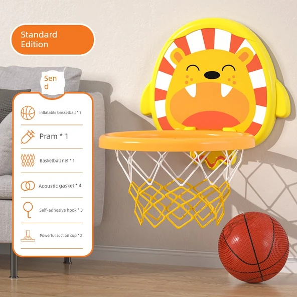 Çocuklar için Basketbol Potası Seti - Artı Aslan - 1 Basketbol ile