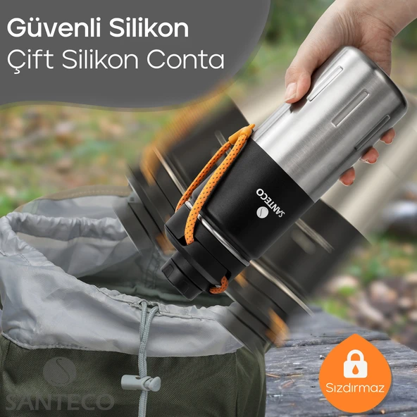 Santeco Ktwo Sporcu Termosu 500 Ml-Siyah - 7