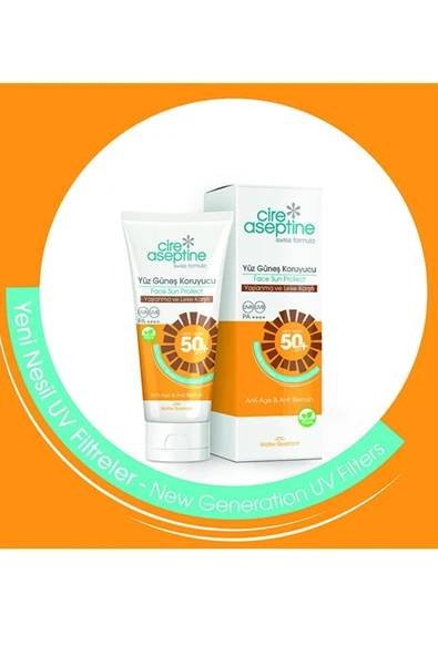 Cire Aseptine Yüz Güneş Kremi SPF 50+ – Yaşlanma Karşıtı & Leke Önleyici Koruma, 50 ml - Resim 2
