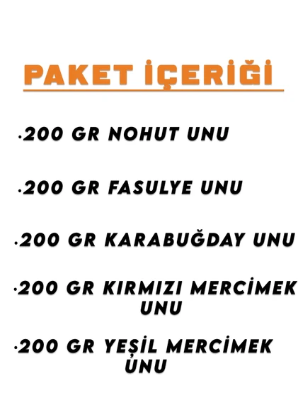 İpek Değirmen 1 KG Fit Yaşam Glutensiz Un Paketi Karabuğday Nohut Fasulye Kırmızı Yeşil Mercimek Unu - 2