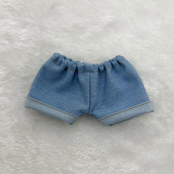 Bebek Kıyafetleri - Açık Mavi Kot Şort - 10cm Bebek
