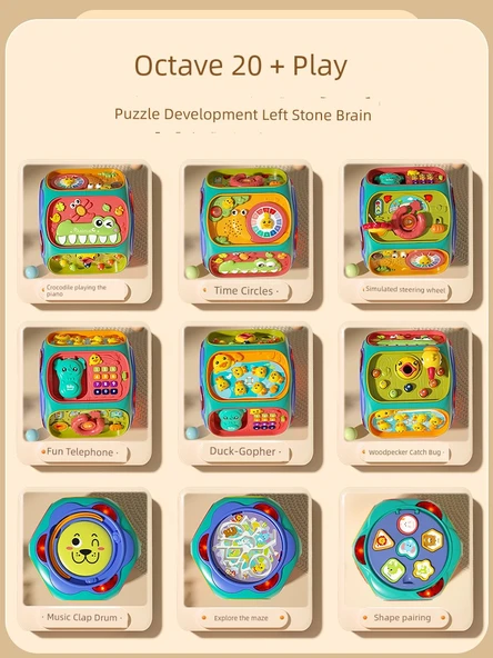 Sekiz Kenarli Davul Bebek Oyuncağı - Artırma No. Şarj Takımı [Bağlantı Dişlisi] Hediye Kutusu - Resim 2