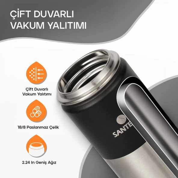 Santeco Ktwo Sporcu Termosu 500 Ml-Siyah - 10
