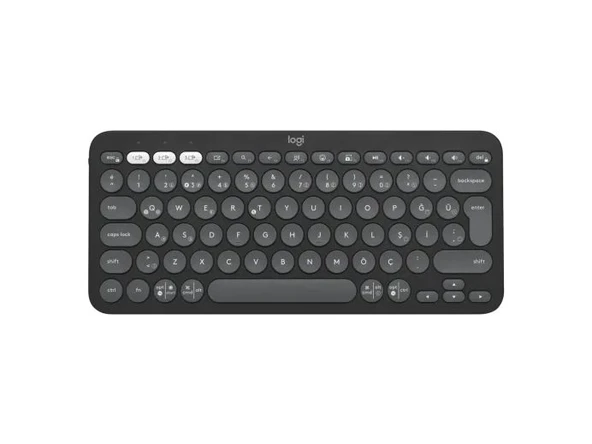 Logitech 920-011859 PEBBLE 2 Bluetooth klavye,gri