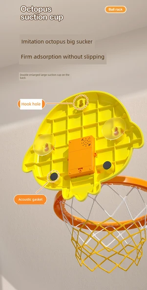 Çocuklar için Basketbol Potası Seti - Artı Kurbağa - 1 Basketbol ile - 12