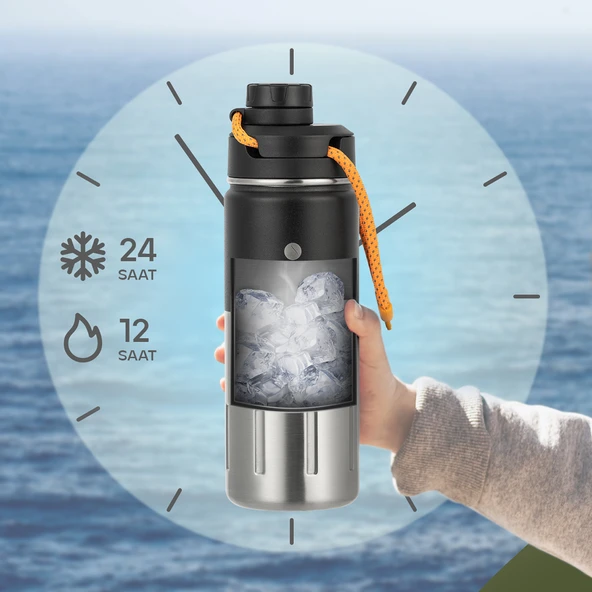 Santeco Ktwo Sporcu Termosu 500 Ml-Siyah - 8