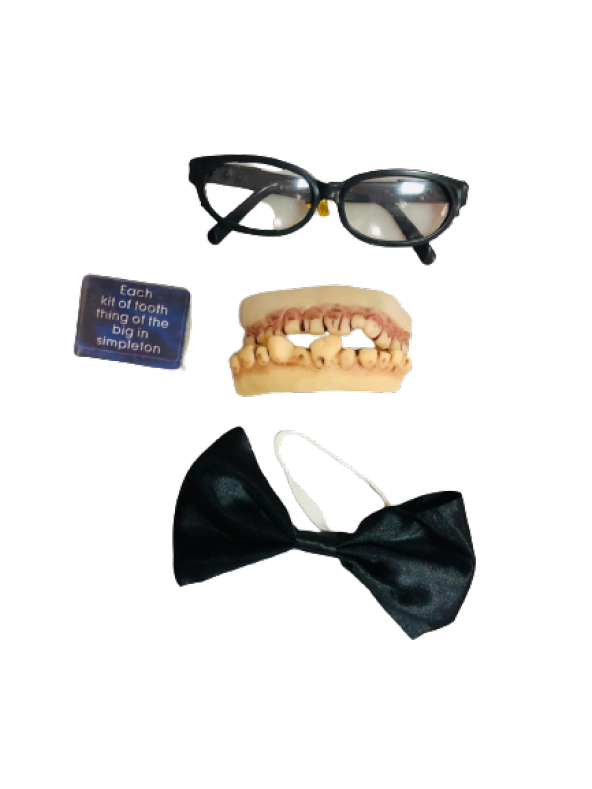 CADILAR BAYRAMI HALLOWEEN GÖZLÜK-PAPYON-TAKMA SİLİKON DİŞ SETİ