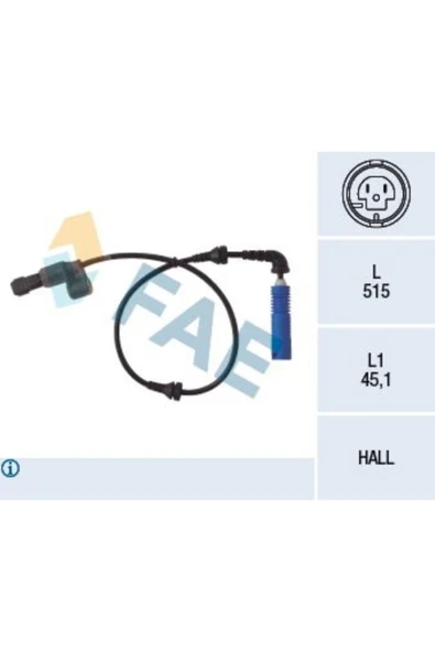 Sensör Abs E-46 Ön Sağ 09/01 Uyumlu ürün görseli 1