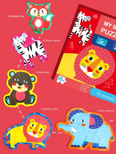 Eğitici Bulmaca Oyuncağı - Deniz, Kara ve Hava Trafiği 30 Parça Büyük Uzun (2.5-4 Yaş) - Resim 6