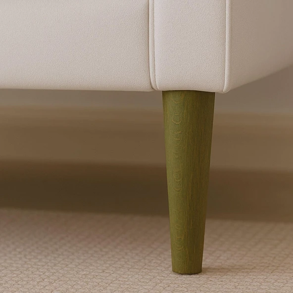 4 Adet Ahşap Ayak 15 Cm Orman Yeşili M8 Civatalı Bağlantı Aparatlı Dolap Mobilya Koltuk Kanepe Destek Ayağı Ayakları - Resim 4