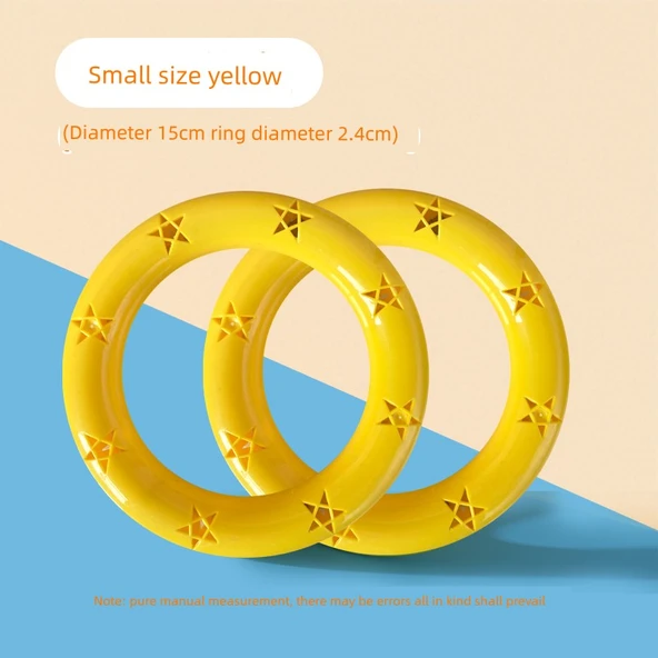 Çocuklar için El Zili Yıldız Halka Çifti - Sarı - 15cm