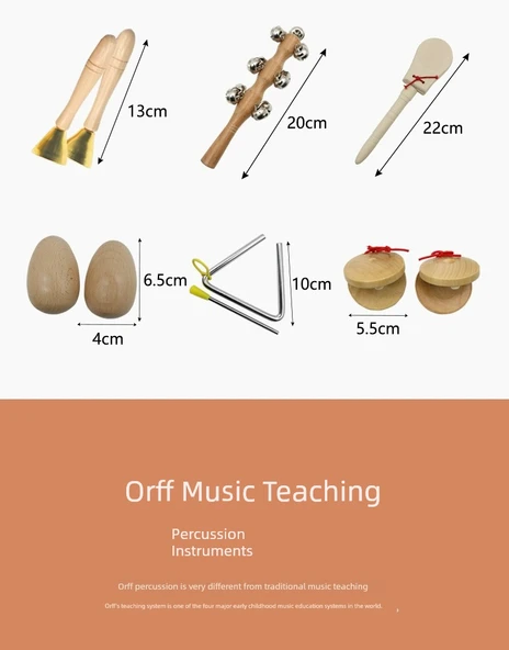 Orff Perküsyon Enstrüman Seti - İspanyol Meyve Ses Tahtası - 10