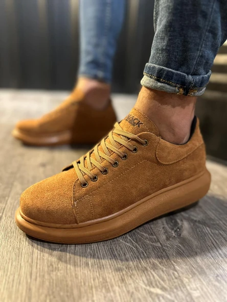 Yüksek Taban Günlük Ayakkabı 044 Taba Süet - 8