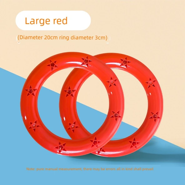 Çocuklar için El Zili Yıldız Halka Çifti - Kırmızı - 20cm