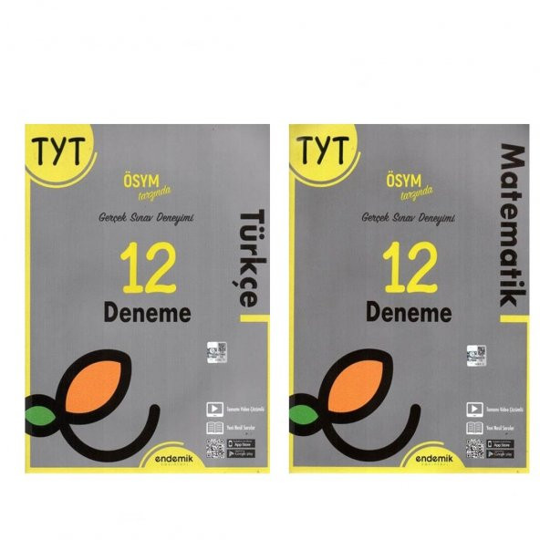 Endemik Yayınları TYT Türkçe ve Matematik Deneme Seti 2 Kitap