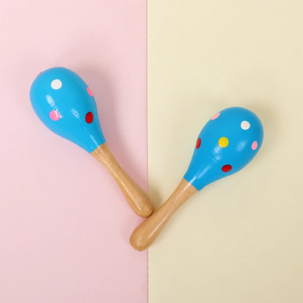 Müzik Ritim Çalgısı - Küçük Mavi 11.5cm Çift