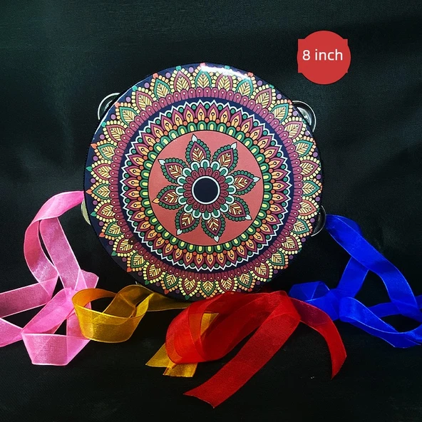 Orff Perküsyon Aleti Tamburin - Şerit Bohemya - 20cm
