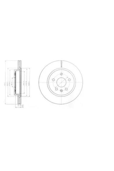 ARKA FREN AYNASI INSIGNIA A 08 SAAB 9-5 YS3G 10 17 JANT-18 JANT 315x22.9x5DLxHAVALI DELPHI -13502199