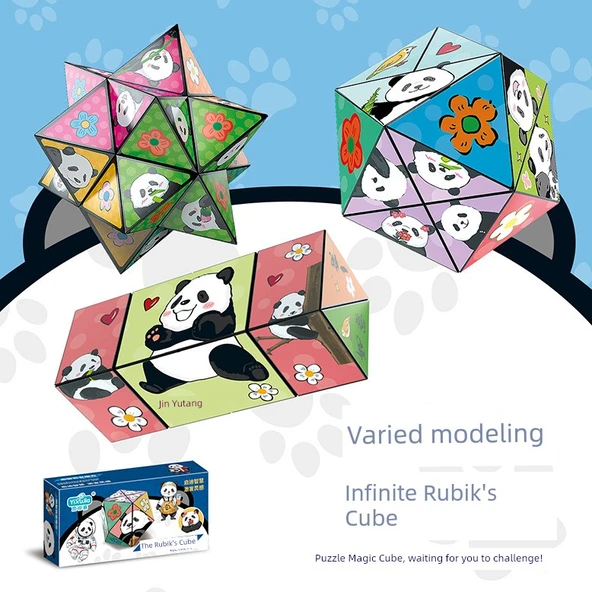 Panda Çeşit Küp - Çiçekli Üç Paket B