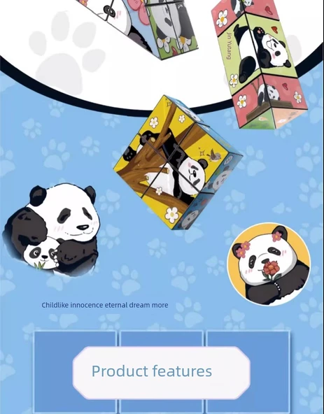 Panda Çeşit Küp - Çiçekli Üç Paket B - 8