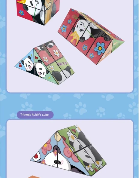 Panda Çeşit Küp - Çiçekli Altı Paket Rubik Küp ile - 11