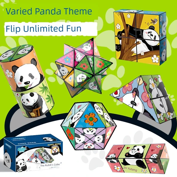 Panda Çeşit Küp - Çiçekli Altı Paket Rubik Küp ile - 2
