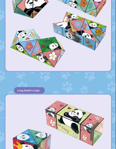 Panda Çeşit Küp - Çiçekli Altı Paket Rubik Küp ile - 10