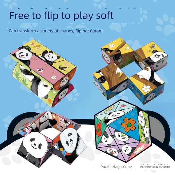 Panda Çeşit Küp - Çiçekli Dört Paket