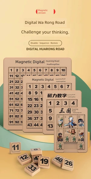 Dijital Klotski Kaydırmalı Bulmaca Üçüncü Sıra + Dördüncü Sıra + Beşinci Sıra + Üç Krallıklar Huarong Dao - 8