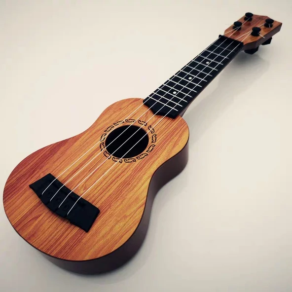Çocuklar için Başlangıç Ukulele Gitar - Doğal Renk - 44cm
