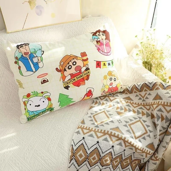 Crayon Shin-chan Yastık Kılıfı - Resim 6 - 43x63cm