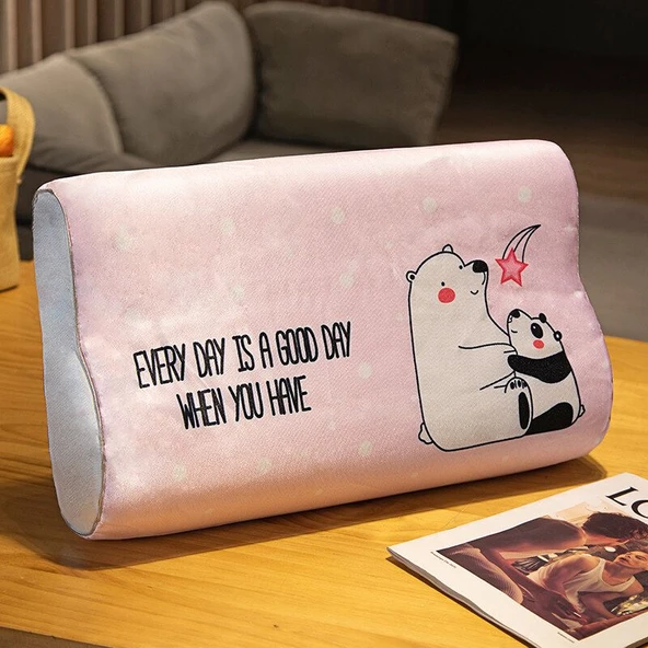 Buz İpeği Hafızalı Yastık - Sarılma Ayısı - 50x30x10cm