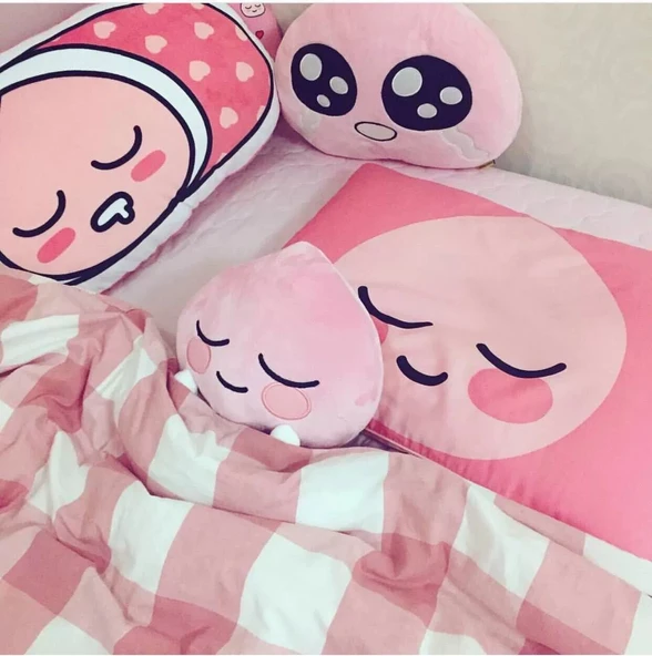 Kakao Friends Sarı Kupa Baskılı Peluş Yastık - 50cm - 11