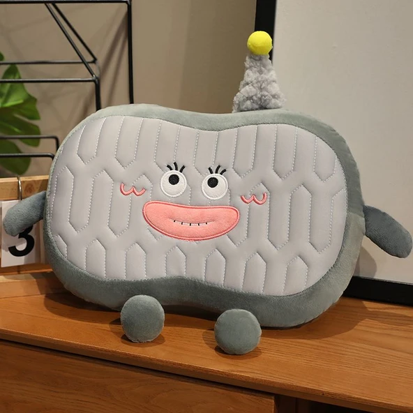 Beyaz Düşünce Yastığı - Pembe - 32*22cm - 7