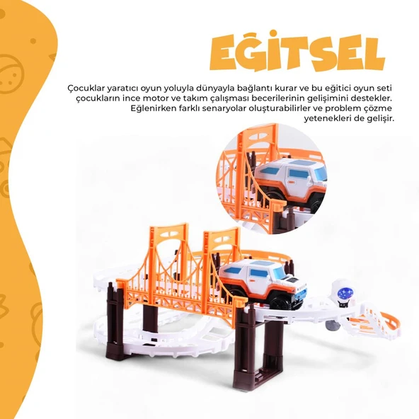 Ogi Mogi Toys Uzay Pisti ve Araç Seti - 3