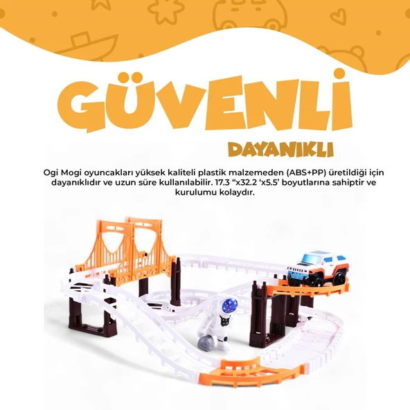 Ogi Mogi Toys Uzay Pisti ve Araç Seti - 4