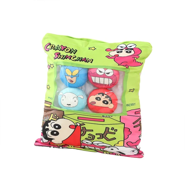 Büyük Peluş Yastık - Mavi - 40x35cm - 12