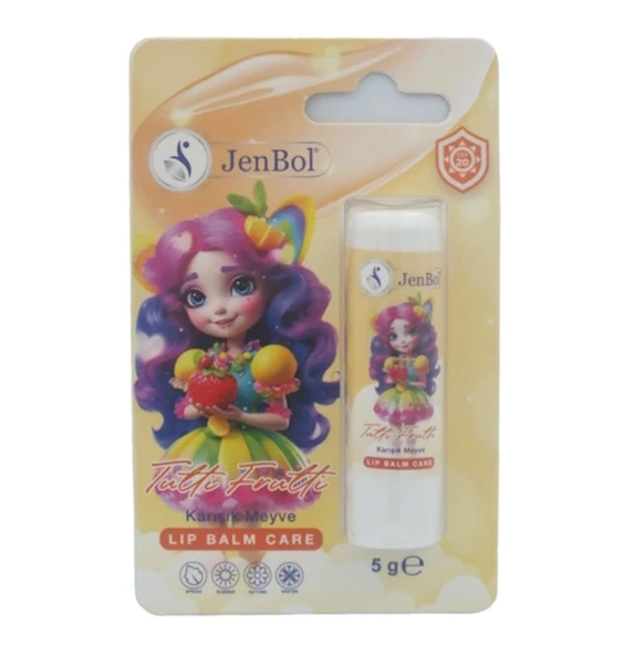 Jenbol Kids Lip Balm Dudak Bakım Kremi Tutti Frutti Spf 20 5 gr