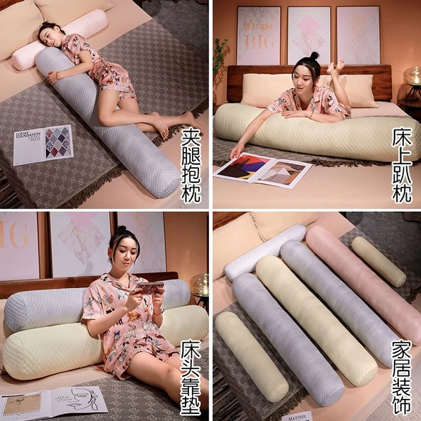 Çizgi Film Buz İpek Uzun Yastık - Sarı - 130cm - 8