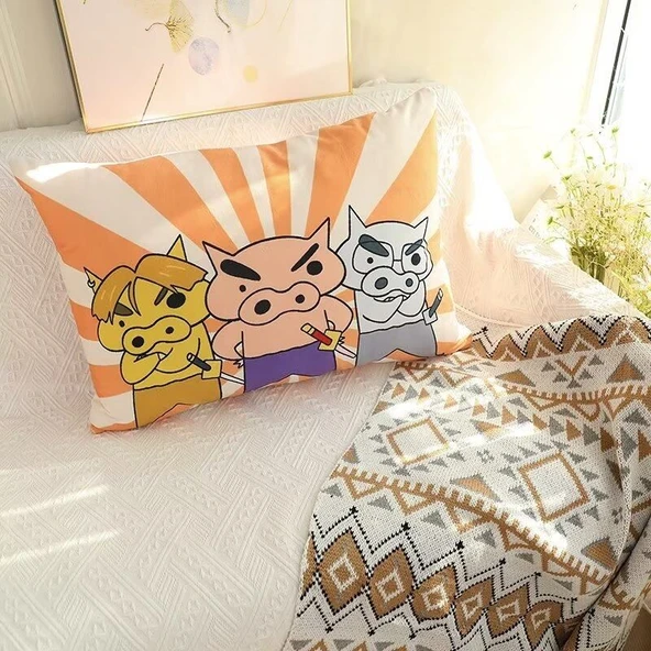 Crayon Shin-chan Yastık Kılıfı - Resim 7 - 43x63cm