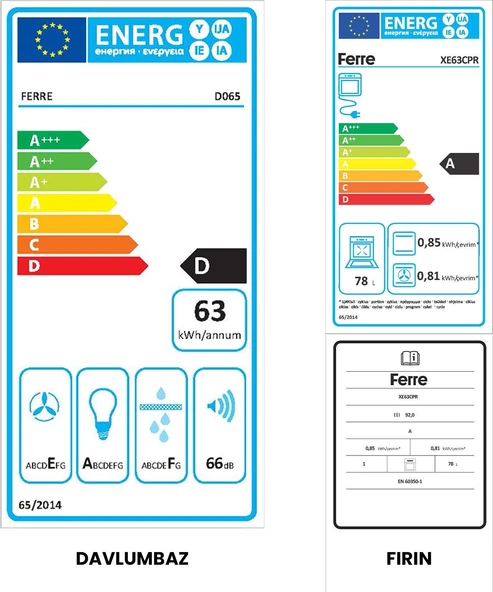 Ferre Fryart Hava Fritözü Fonksiyonlu Ankastre Set Gri (D065 + CS208 + XE63CPR) - Resim 8