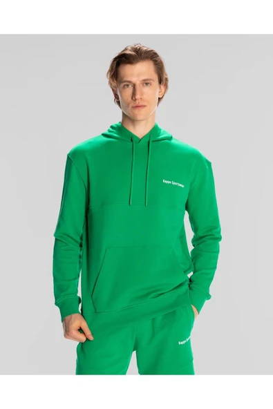 Authentic Theo Erkek Yeşil Regular Fit Hoodie