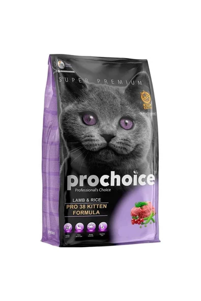 ProChoice 38 Hipoalerjenik Kuzulu Ve Pirinçli Düşük Tahıllı Yavru Kedi Maması 15kg