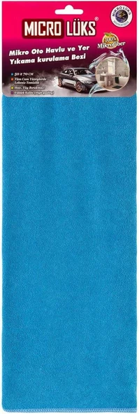 Mikro Lüx Mikrofiber Oto Kurulama Temizlik Bezi 50x70 Cm Süper Emici - 1 Ad. - Resim 3