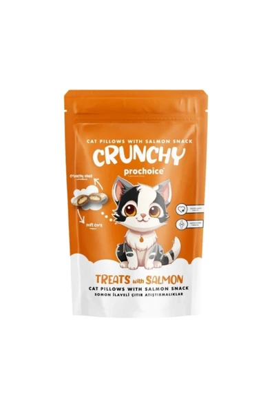 ProChoice Pro Choice Crunchy Salmon, Kediler Için Somon Balığı Ilaveli Çıtır Atıştırmalık 60gr