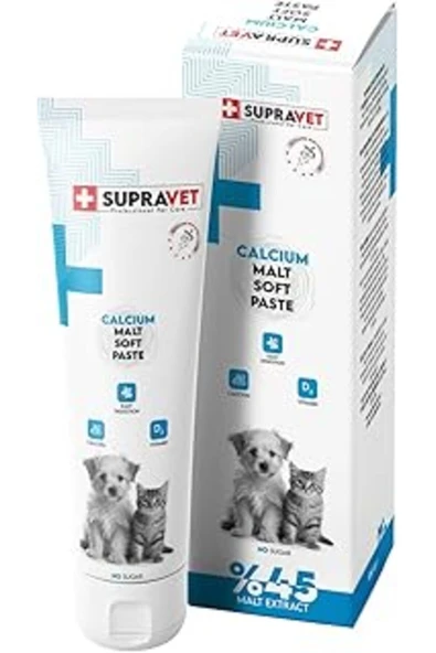 TRENDMEN Supravet Calcium Kedi Ve Köpekler Için Kalsiyum Malt Paste 100 gr ürün görseli 1
