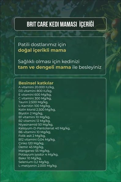Brit Care Indoor Anti Stress Hypoallergenic Tavuklu Tahılsız Yetişkin Kedi Maması 2 Kg - 4